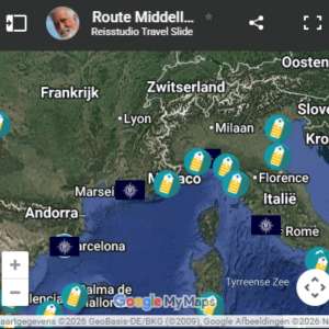 ONZE UNIEKE  DIGITALE ROUTE KAART MSC WORLD EUROPA